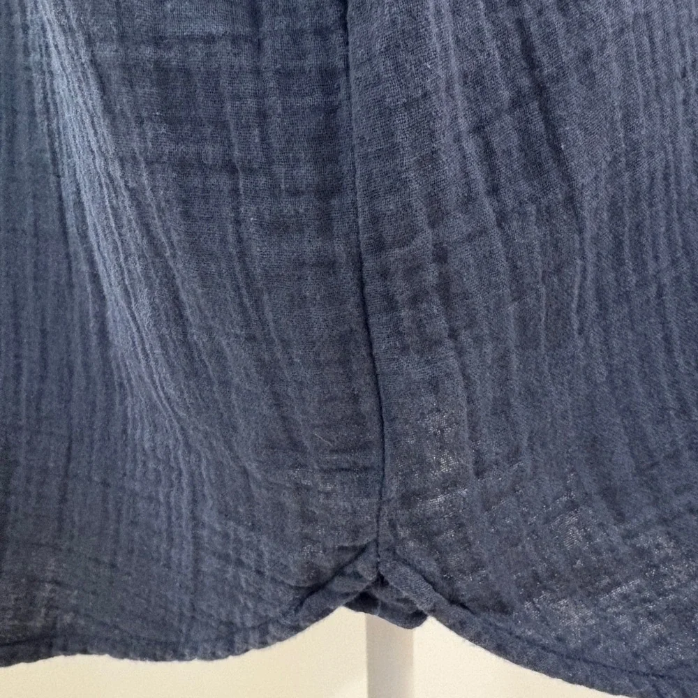 Quince 100% Organic Cotton Gauze Roll Sleeve Shirt L - Picture 9 of 12